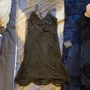 Little black sequins dress